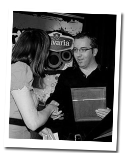 Barry O Neill receiving the award